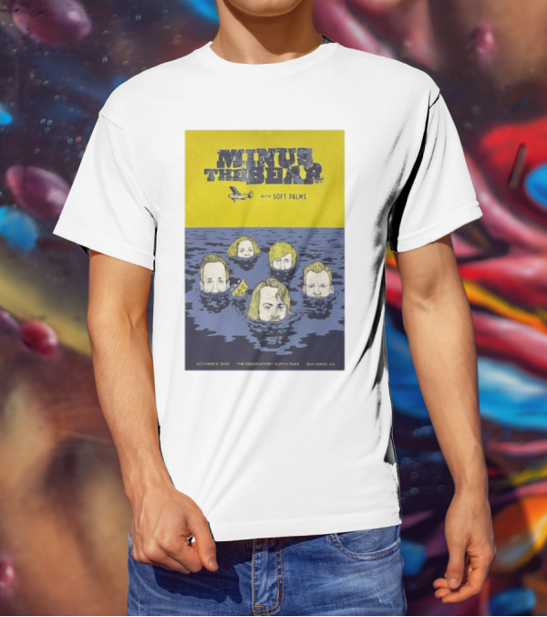 Minus The Bear With Soft Palms San Diego The Observatory North Park October 8 2025 T-Shirt
