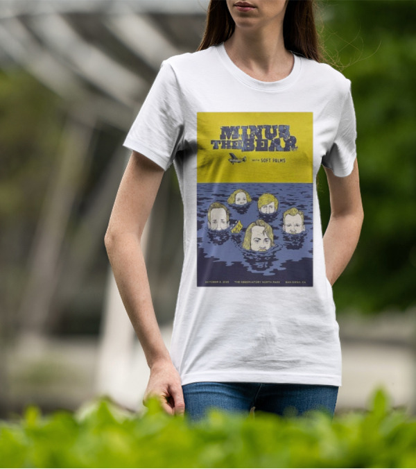 Minus The Bear With Soft Palms San Diego The Observatory North Park October 8 2025 T-Shirt