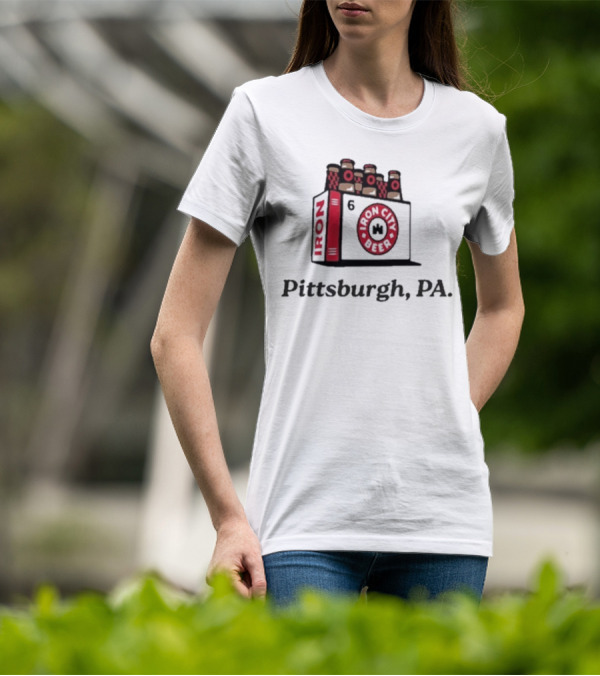 Pittsburgh PA Iron City Beer 6 Pack T-Shirt