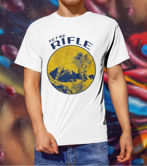 Retro Rifle Desert Oasis Lethal Protector Vintage Style T-Shirt