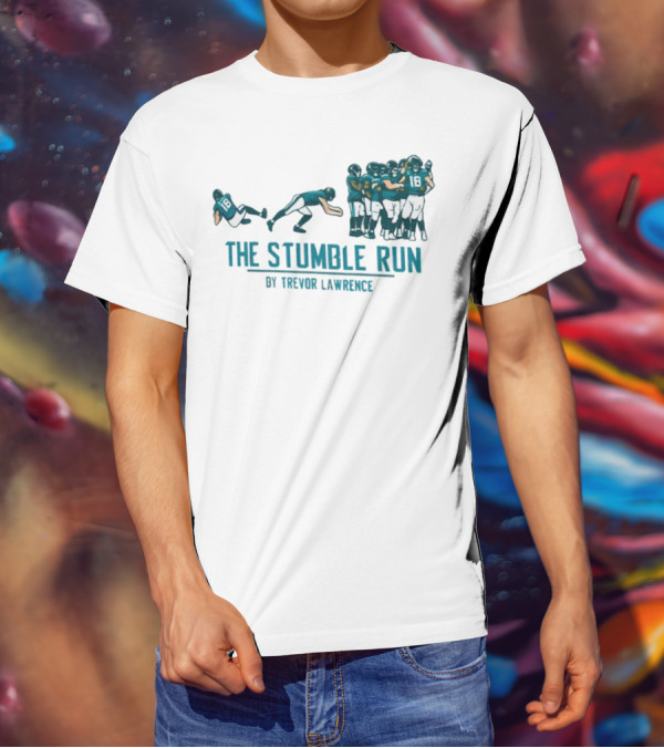 The Stumble Run By Trevor Lawrence Jacksonville Jaguars Football 2025 T-Shirt
