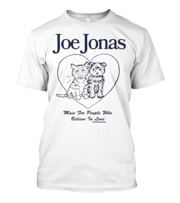 Joe Jonas Animal Friends Heart Print For People Who Believe In Love T-Shirt