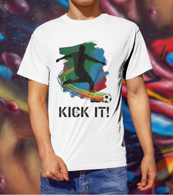 Kick It Soccer Player Rainbow Trail T-Shirt