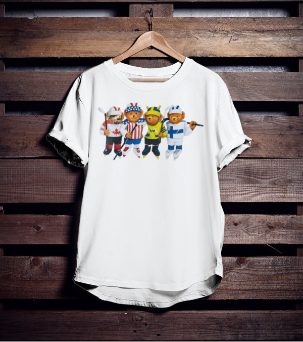 Market X Sherwood Ice Hockey Bears Canada USA Sweden Finland T-Shirt
