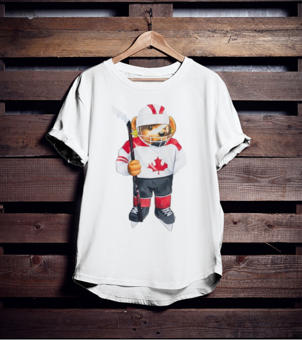 Marketstudios Market X Sherwood Canada Bear Hockey Player T-Shirt