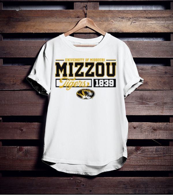 Tigers University Of Missouri Mizzou 1839 Oval Tiger Head T-Shirt