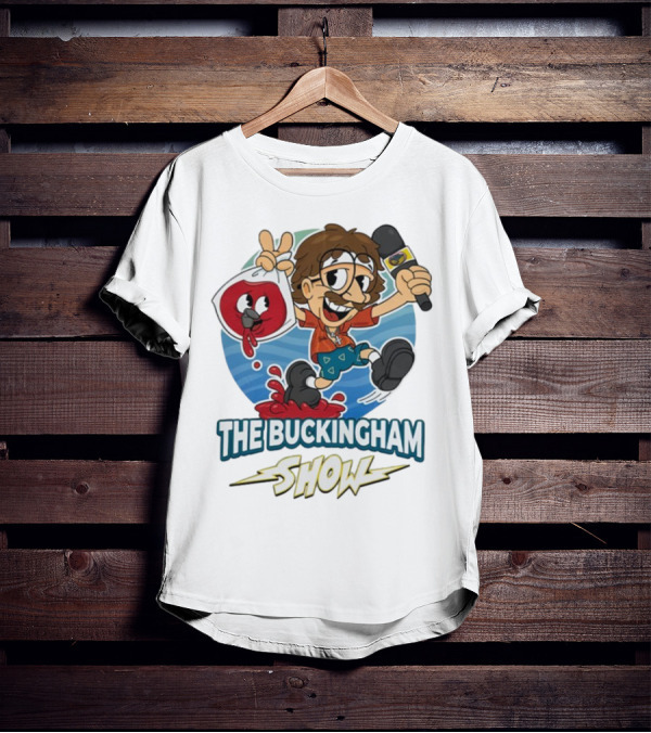 The Buckingham Show Bagged Wine Cartoon Character Fun Adventure T-Shirt