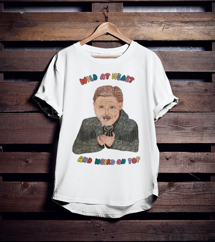 David Lynch Wild At Heart And Weird On Top Smoking Character Illustration T-Shirt