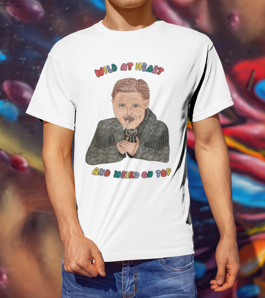David Lynch Wild At Heart And Weird On Top Smoking Character Illustration T-Shirt