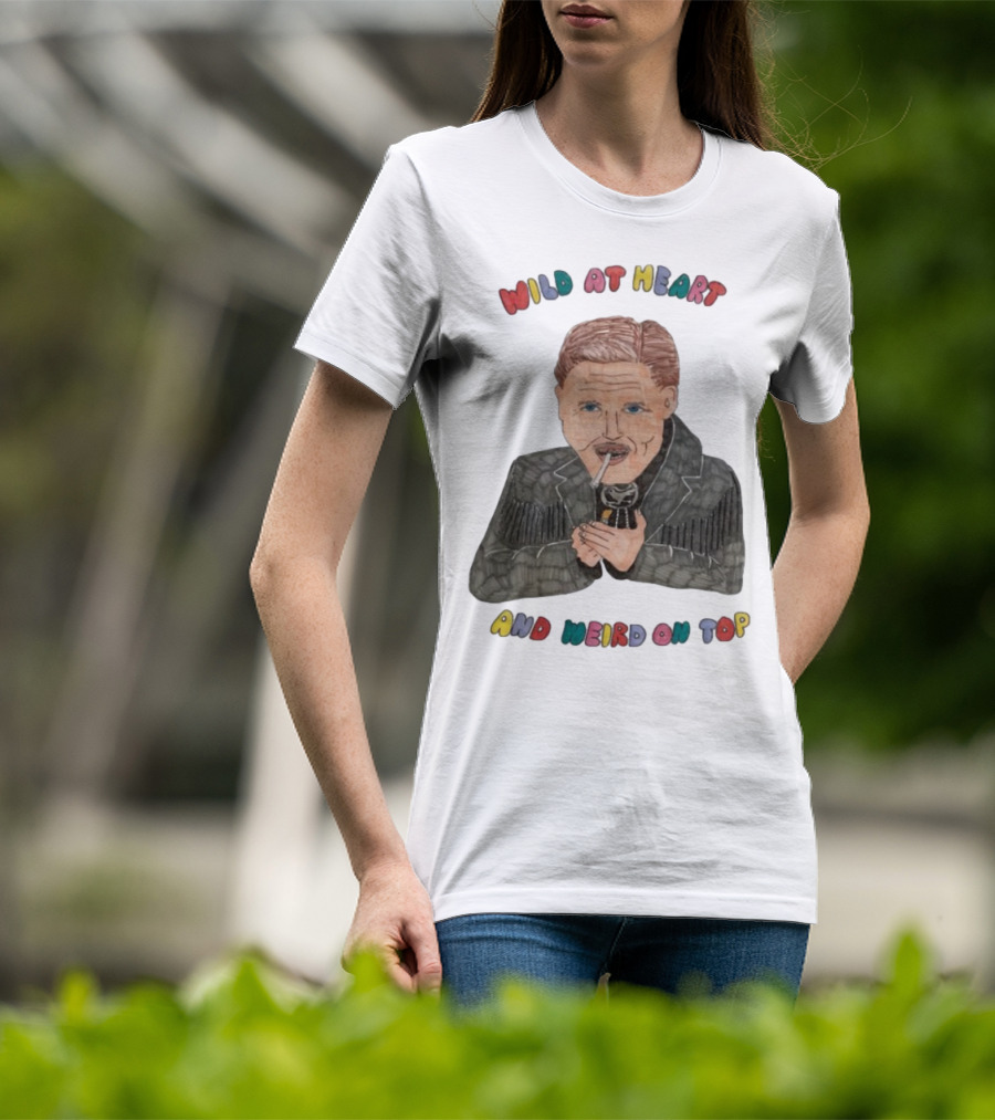 David Lynch Wild At Heart And Weird On Top Smoking Character Illustration T-Shirt