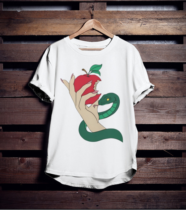 Eve Was Framed Ewf Colorful Snake And Apple T-Shirt
