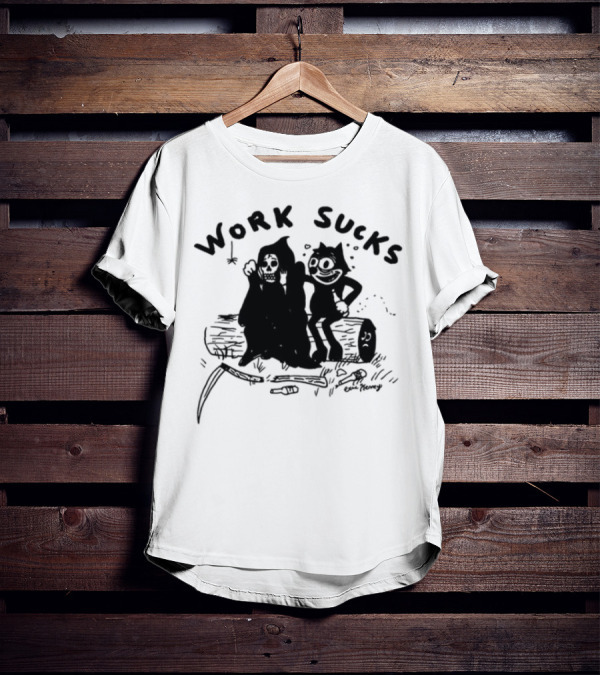 Heavyslime Work Sucks Garfield Monday Blues T-Shirt