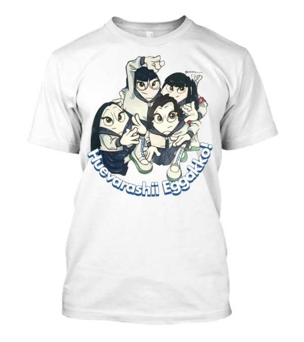 Huevarashii Eggakko Sailor Uniform Characters T-Shirt