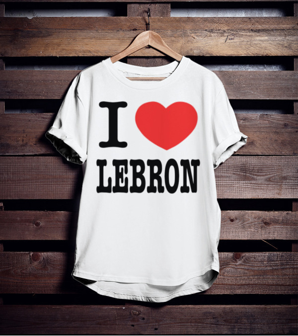 I Heart Lebron Basketball Fan Apparel Lebron James Gift Idea T-Shirt