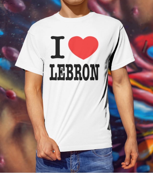 I Heart Lebron Basketball Fan Apparel Lebron James Gift Idea T-Shirt