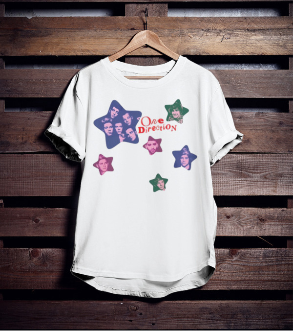 One Direction Stars In Colorful Portraits T-Shirt