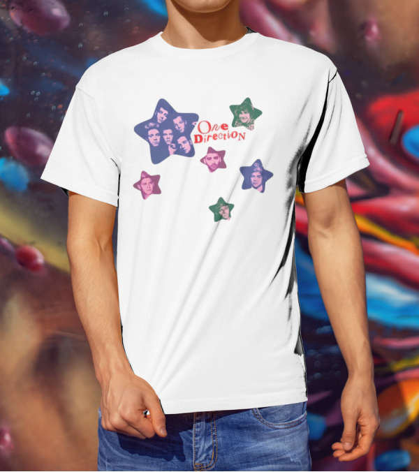 One Direction Stars In Colorful Portraits T-Shirt