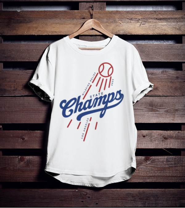 State Champs Wildfire Relief Baseball Event Support T-Shirt