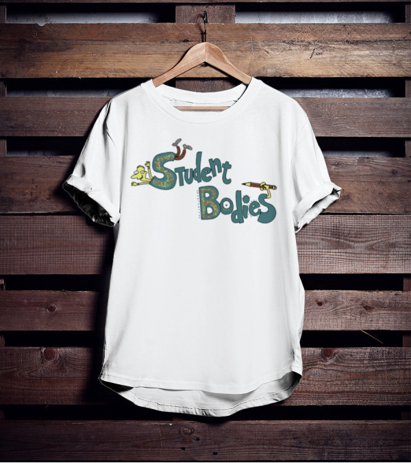 Student Bodies Retro Cartoon Pencil Sketch Art T-Shirt