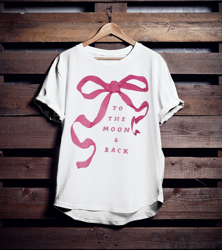 To The Moon And Back Pink Ribbon T-Shirt