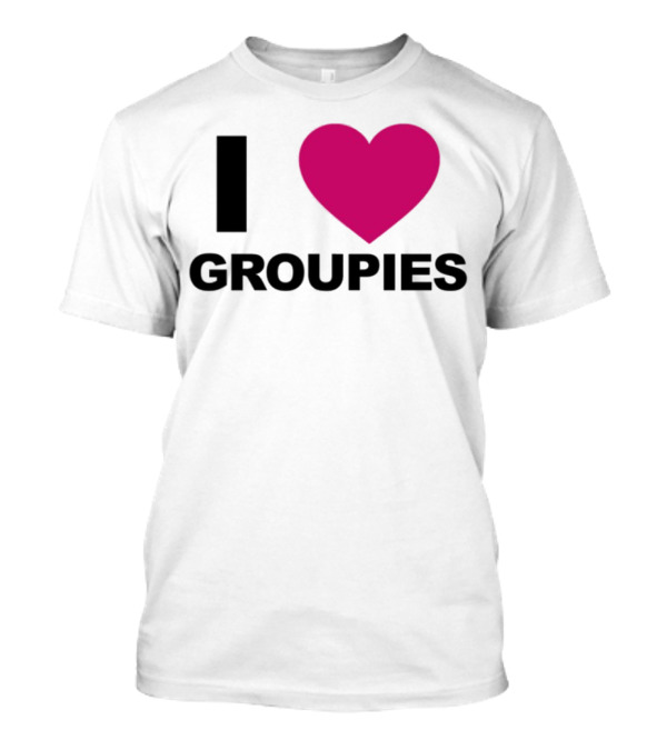 I Heart Groupies Retro Music Fan Apparel T-Shirt