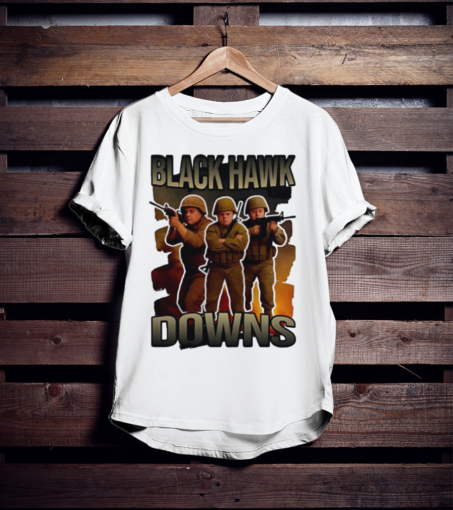 Black Hawk Downs Movie Parody Soldiers T-Shirt