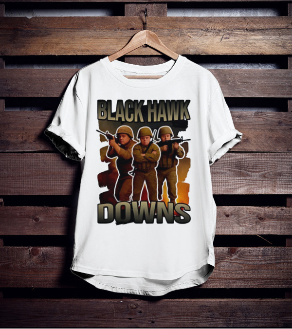 Black Hawk Downs Movie Parody Soldiers T-Shirt