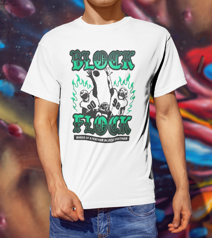 Block Flock Philadelphia Eagles Birds Of A Feather NFL Football T-Shirt