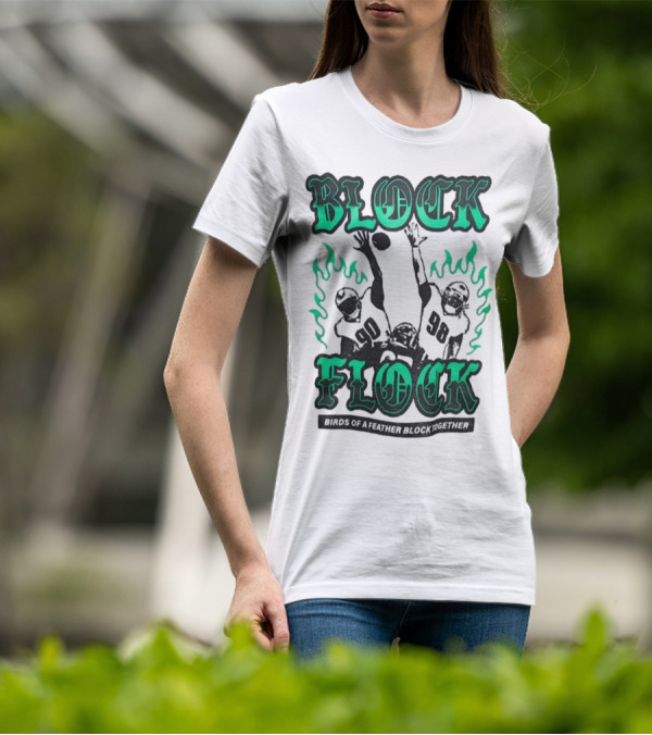 Block Flock Philadelphia Eagles Birds Of A Feather NFL Football T-Shirt