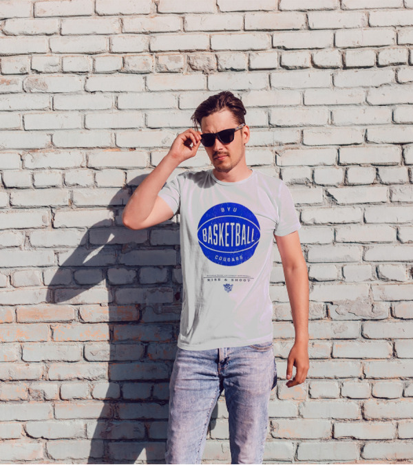 BYU Cougars Rise And Shoot Basketball Brigham Young University T-Shirt