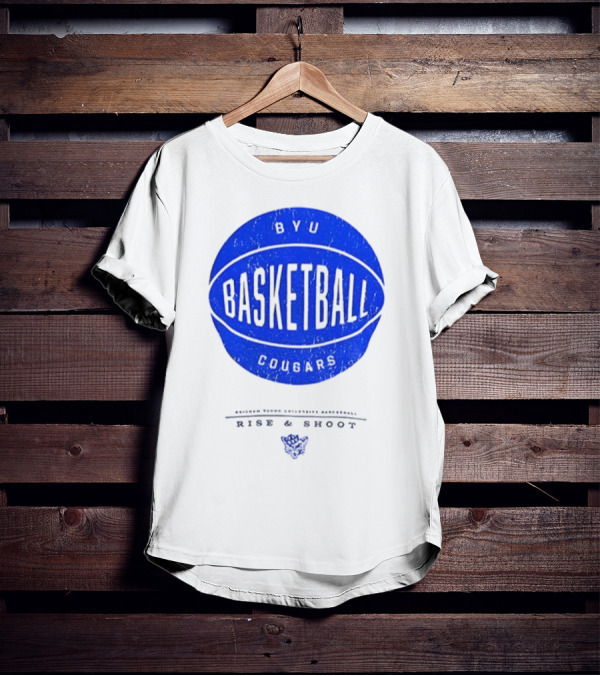 BYU Cougars Rise And Shoot Basketball Brigham Young University T-Shirt