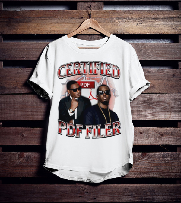 Certified PDF Filer Celebrity Parody With Suits And Sunglasses T-Shirt