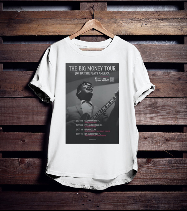 The Big Money Tour Jon Batiste Plays America October 2025 Florida Concert Dates T-Shirt