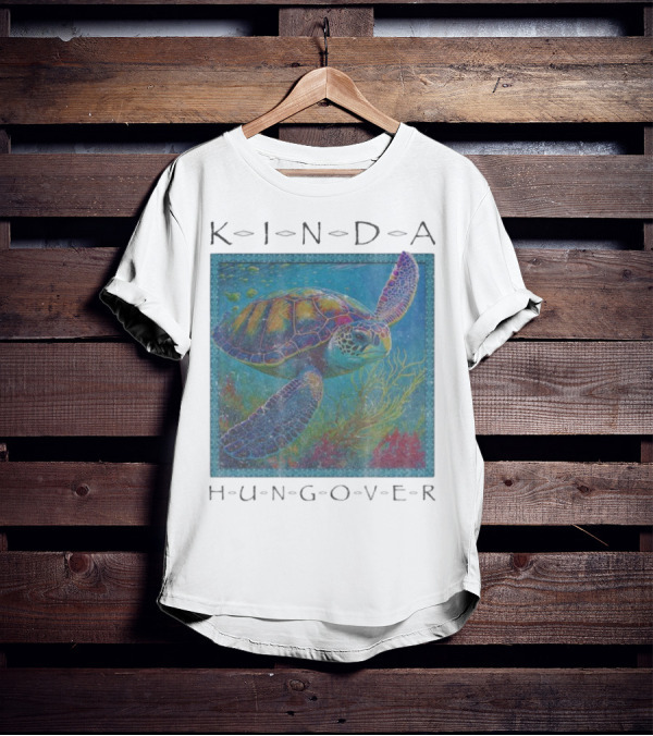 Kinda Hungover Turtle Ocean Scene T-Shirt