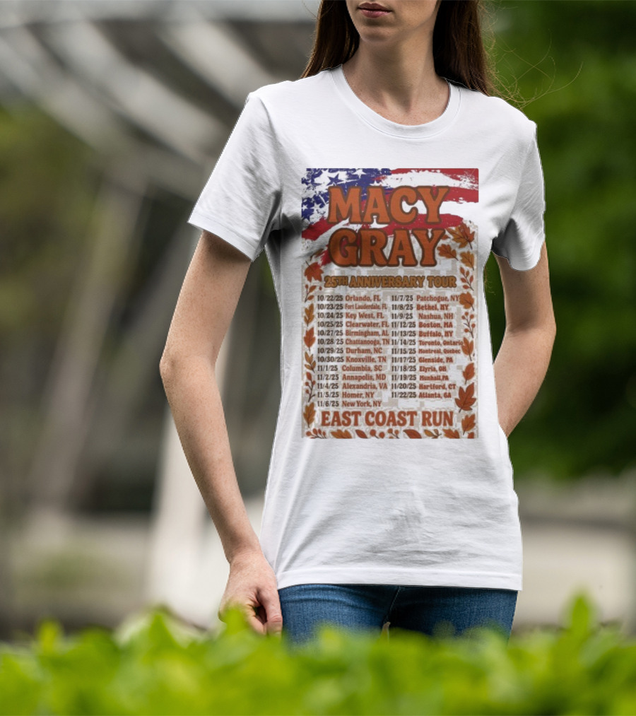 Macy Gray 25th Anniversary Tour 2025 East Coast Run Dates T-Shirt