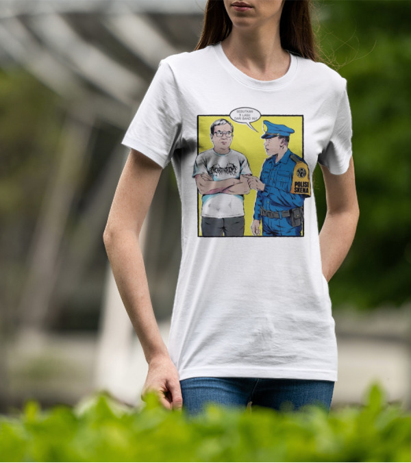Polisi Skena Sebutkan 3 Lagu Dari Band Ini Meme Comic Interaction T-Shirt
