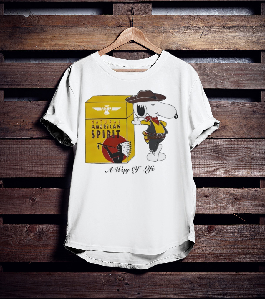 Snoopy Cowboy Natural American Spirit A Way Of Life T-Shirt