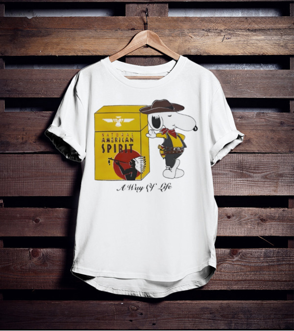 Snoopy Cowboy Natural American Spirit A Way Of Life T-Shirt