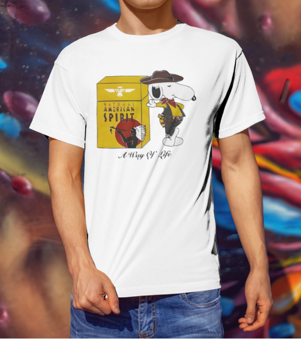 Snoopy Cowboy Natural American Spirit A Way Of Life T-Shirt