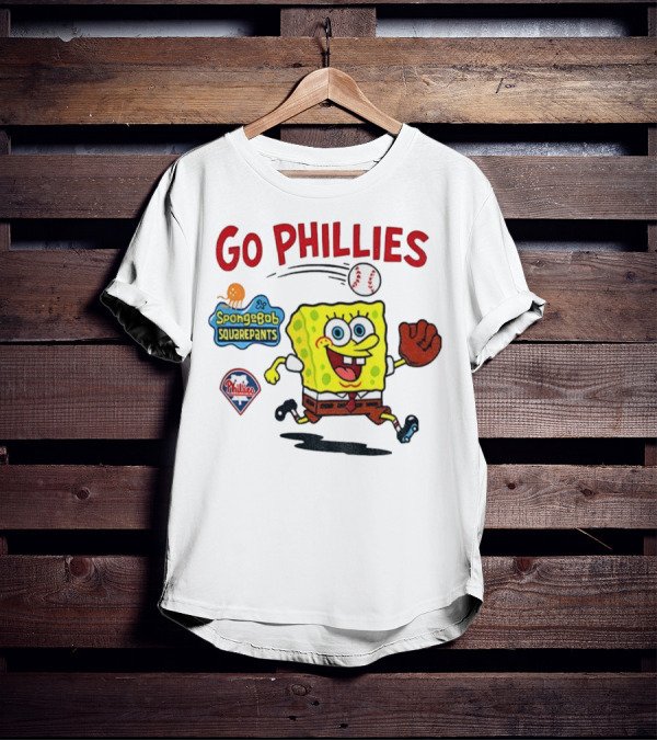 Go Phillies Spongebob Squarepants Philadelphia MLB Baseball 2025 T-Shirt