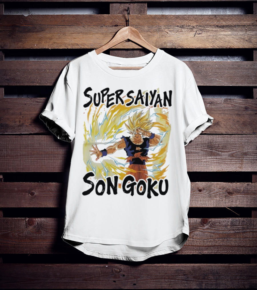 Super Saiyan Son Goku Dragon Ball Z Power Burst Aura Icon T-Shirt