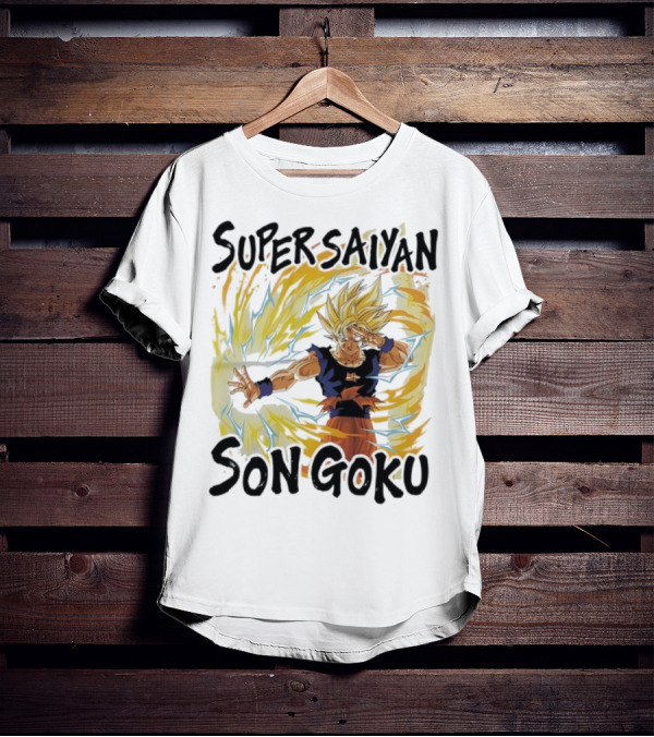 Super Saiyan Son Goku Dragon Ball Z Power Burst Aura Icon T-Shirt