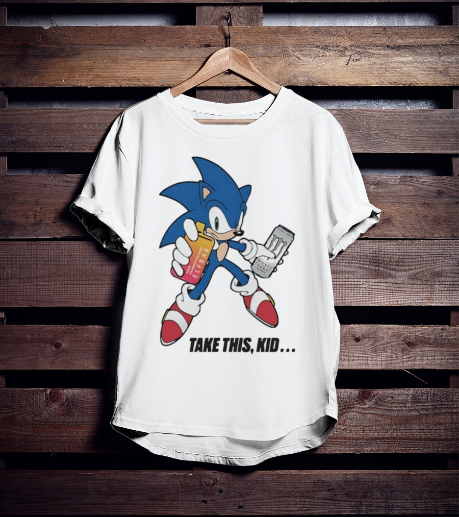 Take This Kid Sonic Hedgehog Elfbar Energy Can T-Shirt