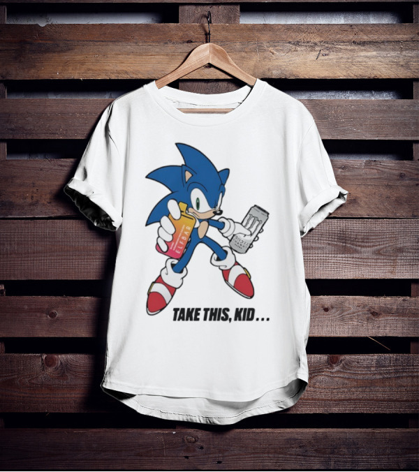 Take This Kid Sonic Hedgehog Elfbar Energy Can T-Shirt