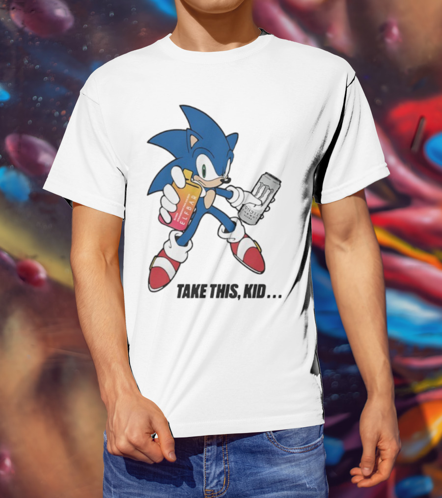 Take This Kid Sonic Hedgehog Elfbar Energy Can T-Shirt