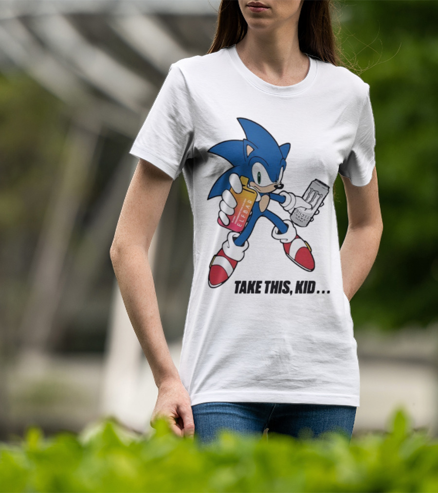 Take This Kid Sonic Hedgehog Elfbar Energy Can T-Shirt