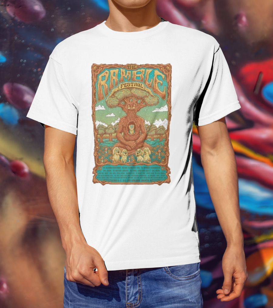 The Ramble Festival 2025 Camp Ramblewood October 10-12 Tree Creature And Owls T-Shirt