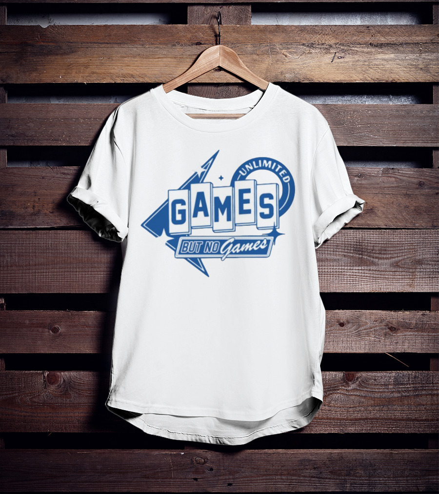 Unlimited Games But No Games Retro Style Gaming Aesthetic T-Shirt