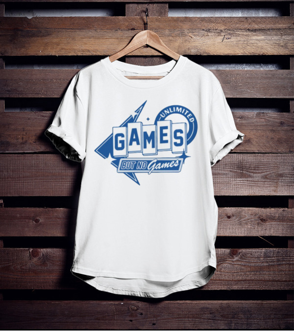 Unlimited Games But No Games Retro Style Gaming Aesthetic T-Shirt