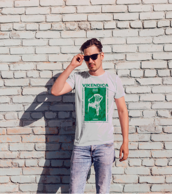 Vikendica 10.10.2025 Vera Chair Illustration In Greenery T-Shirt